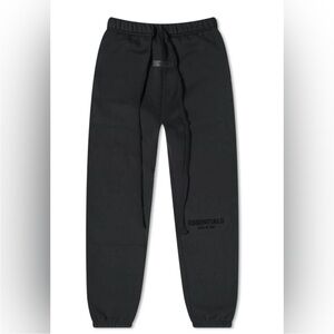 FEAR OF GOD ESSENTIALS Black Limo Joggers/Sweatpants Size Medium